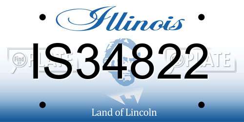 IS34822 Illinois License Plate