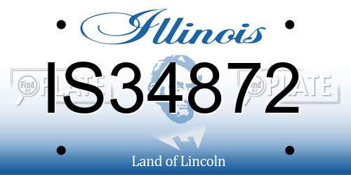 IS34872 Illinois License Plate