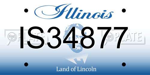 IS34877 Illinois License Plate
