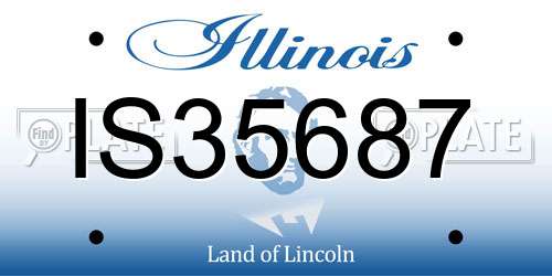 IS35687 Illinois License Plate