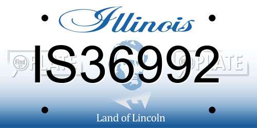 IS36992 Illinois License Plate