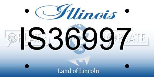 IS36997 Illinois License Plate