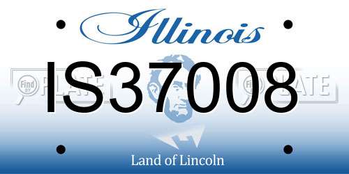 IS37008 Illinois License Plate