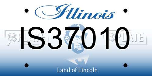 IS37010 Illinois License Plate
