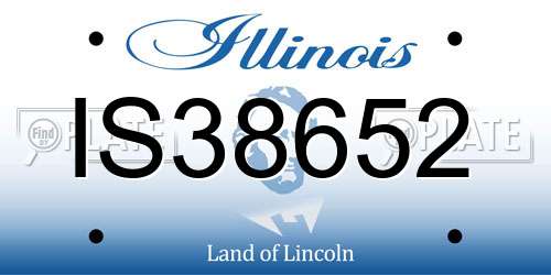 IS38652 Illinois License Plate