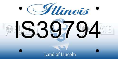 IS39794 Illinois License Plate