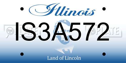 IS3A572 Illinois License Plate