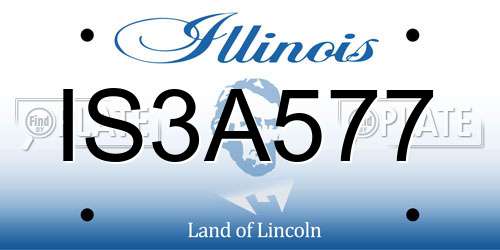IS3A577 Illinois License Plate