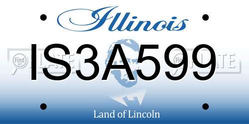 IS3A599 Illinois License Plate