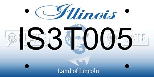 IS3T005 Illinois License Plate