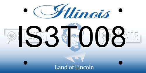 IS3T008 Illinois License Plate