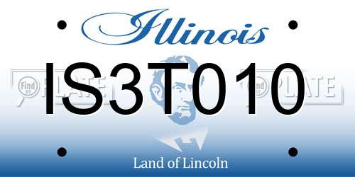 IS3T010 Illinois License Plate