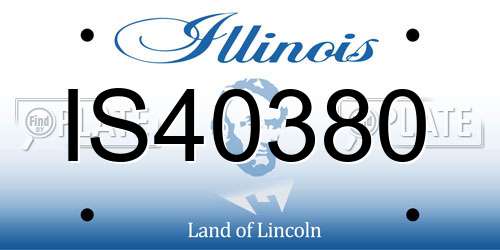 IS40380 Illinois License Plate