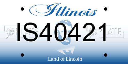 IS40421 Illinois License Plate