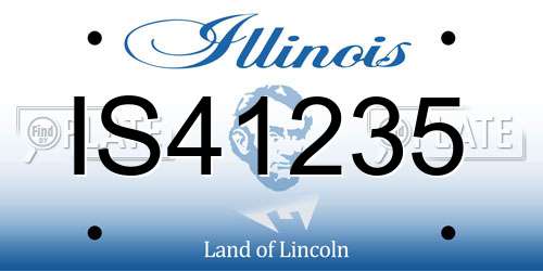 IS41235 Illinois License Plate