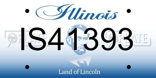 IS41393 Illinois License Plate