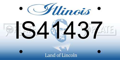 IS41437 Illinois License Plate