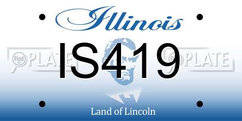 IS419 Illinois License Plate
