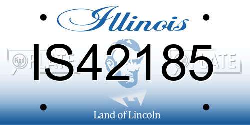 IS42185 Illinois License Plate