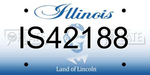 IS42188 Illinois License Plate