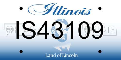 IS43109 Illinois License Plate