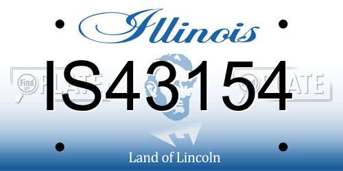 IS43154 Illinois License Plate