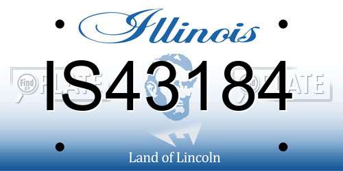 IS43184 Illinois License Plate