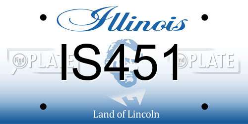 IS451 Illinois License Plate