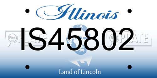 IS45802 Illinois License Plate