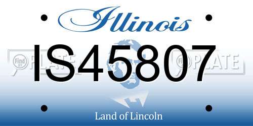 IS45807 Illinois License Plate