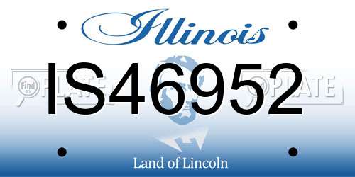 IS46952 Illinois License Plate