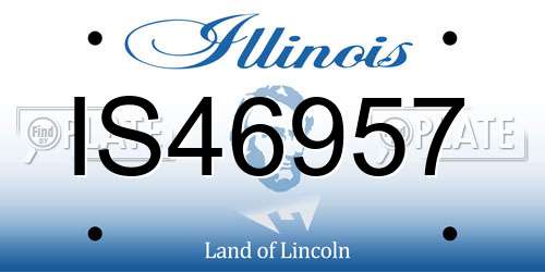 IS46957 Illinois License Plate