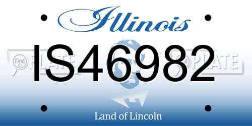 IS46982 Illinois License Plate