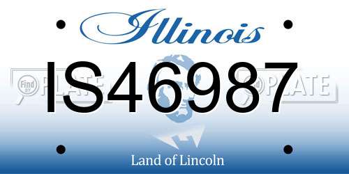IS46987 Illinois License Plate