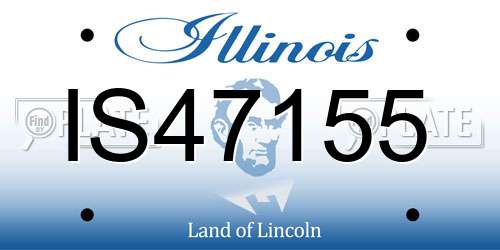 IS47155 Illinois License Plate