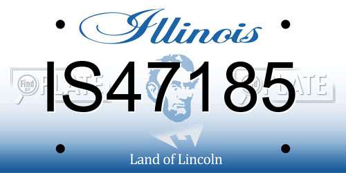 IS47185 Illinois License Plate