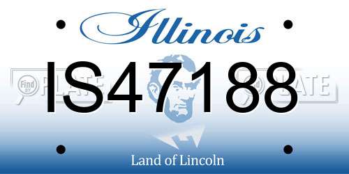 IS47188 Illinois License Plate