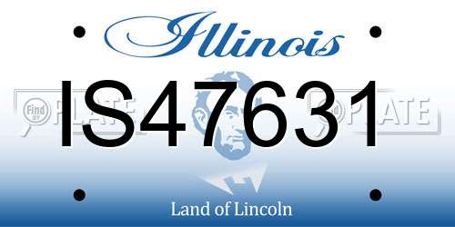 IS47631 Illinois License Plate