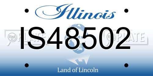 IS48502 Illinois License Plate