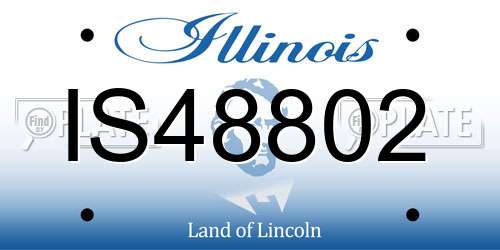IS48802 Illinois License Plate