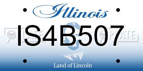 IS4B507 Illinois License Plate