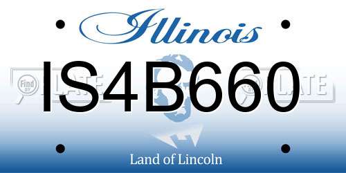 IS4B660 Illinois License Plate