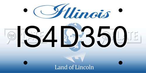 IS4D350 Illinois License Plate
