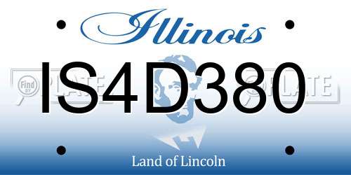IS4D380 Illinois License Plate