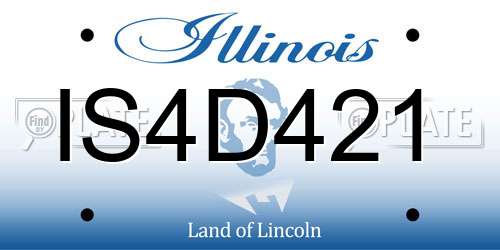 IS4D421 Illinois License Plate