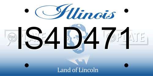IS4D471 Illinois License Plate