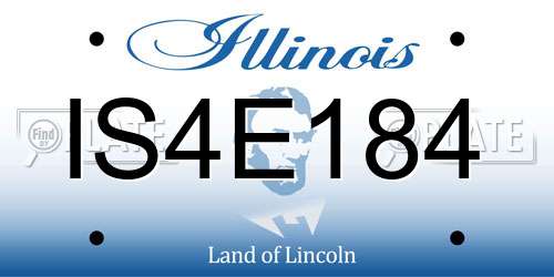 IS4E184 Illinois License Plate