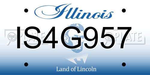 IS4G957 Illinois License Plate