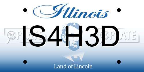 IS4H3D Illinois License Plate