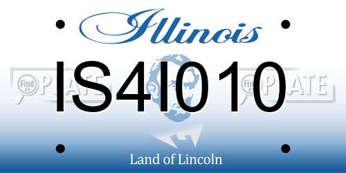 IS4I010 Illinois License Plate